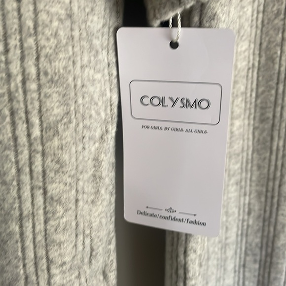 Colysmo Women's 2 Piece Set Sweater Bodycon Maxi Skirt Long Sleeve Crop Top - Picture 4 of 6